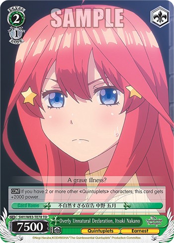 Overly Unnatural Declaration, Itsuki Nakano - Image 1
