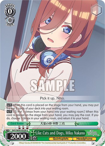 Like Cats and Dogs, Miku Nakano - Image 1