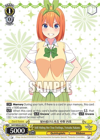 Still Hiding Her True Feelings, Yotsuba Nakano - Image 1