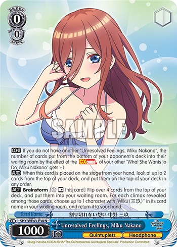 Unresolved Feelings, Miku Nakano - Image 1