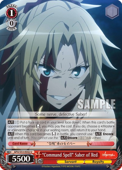 "Command Spell" Saber of Red - Image 1