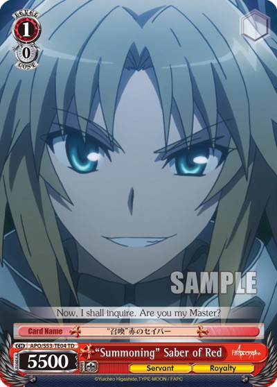 "Summoning" Saber of Red - Image 1