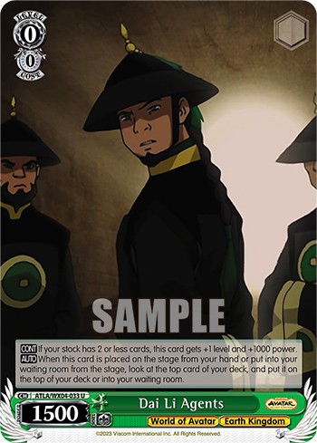 2023 Weiß Schwarz Avatar: The Last Airbender 2023 Weiß Schwarz Avatar: The Last Airbender #ATLA/WX04-033 trading card