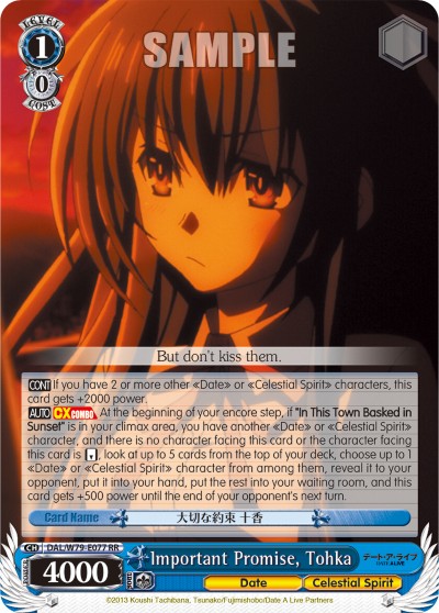 Important Promise, Tohka - Image 1