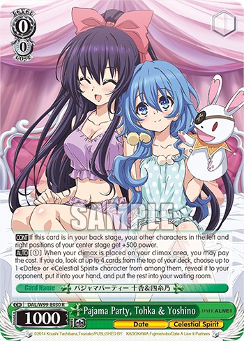 Pajama Party, Tohka & Yoshino - Image 1