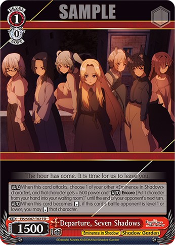 Departure, Seven Shadows - Image 1