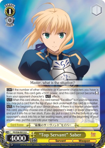 “Top Servant” Saber - Image 1