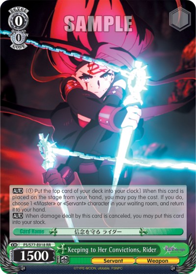 Keeping to Her Convictions, Rider - Image 1