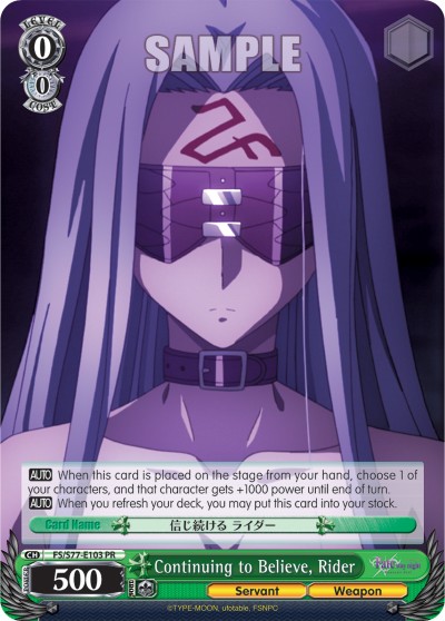 Continuing to Believe, Rider - Image 1