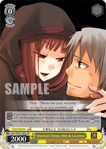 Important Things, Holo & Lawrence - Image 1