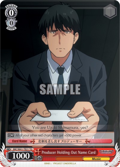 Producer Holding Out Name Card - Image 1