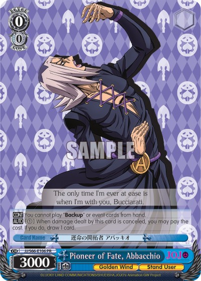 Pioneer of Fate, Abbacchio - Image 1