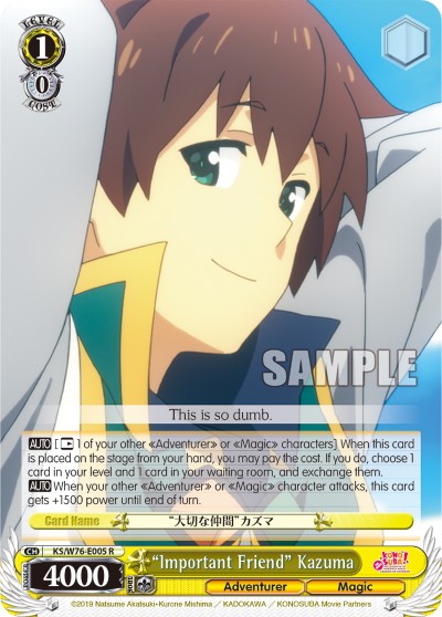 "Important Friend" Kazuma - Image 1