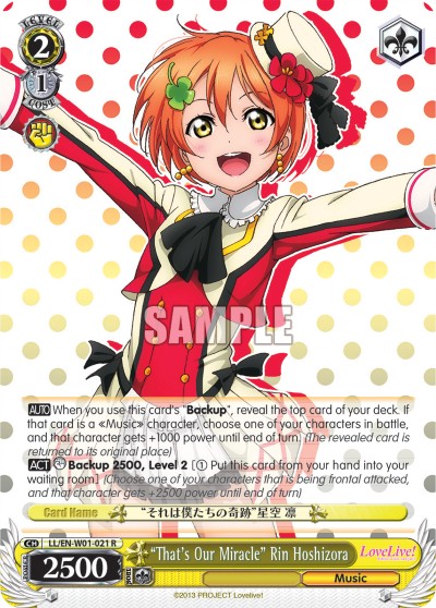 "That's Our Miracle" Rin Hoshizora - Image 1