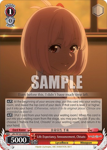 Life Expectancy Announcement, Chisato - Image 1