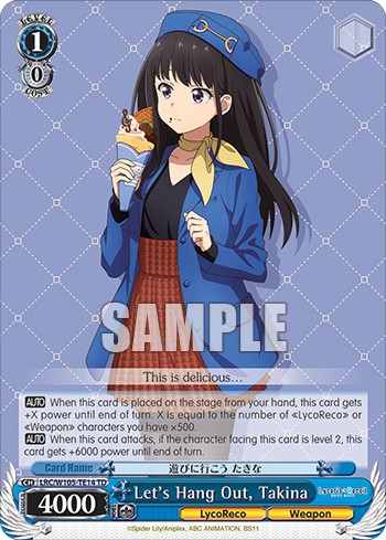Let's Hang Out, Takina - Image 1