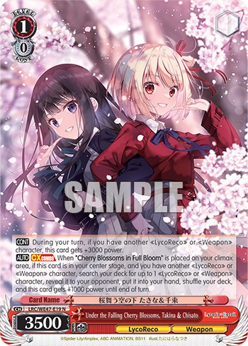 Under the Falling Cherry Blossoms, Takina & Chisato - Image 1