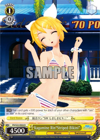 Kagamine Rin"Striped Bikini" - Image 1