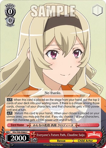 Everyone's Future Path, Claudine Saijo - Image 1