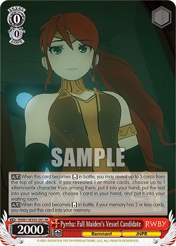 Pyrrha: Fall Maiden's Vessel Candidate - Image 1