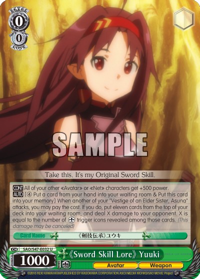 《Sword Skill Lore》 Yuuki - Image 1