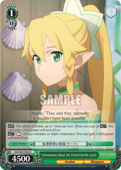 Information About the Virtual World, Leafa - Image 1
