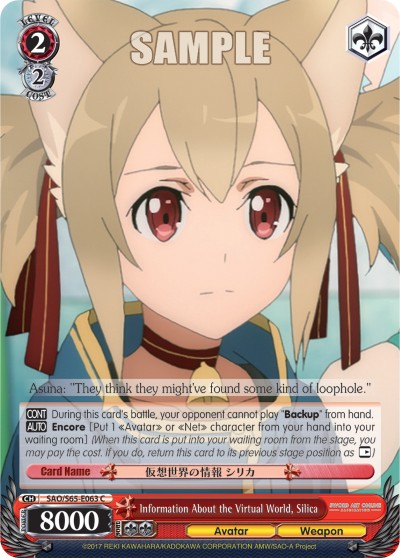 Information About the Virtual World, Silica - Image 1