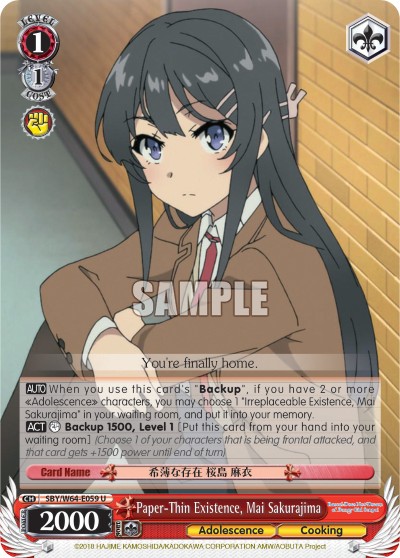 Paper-Thin Existence, Mai Sakurajima - Image 1