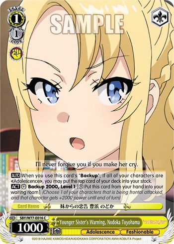 Younger Sister's Warning, Nodoka Toyohama - Image 1