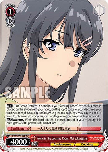 Alone in the Dressing Room, Mai Sakurajima - Image 1