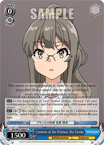 Contents of the Printout, Rio Futaba - Image 1