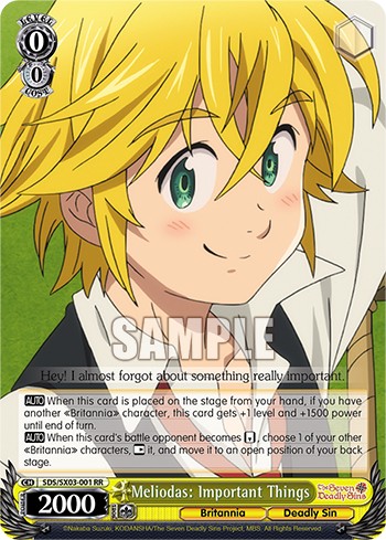 Meliodas: Important Things - Image 1