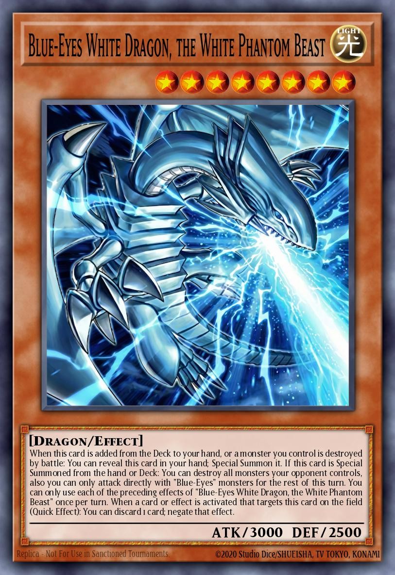 Blue-Eyes White Dragon, the White Phantom Beast - Image 1